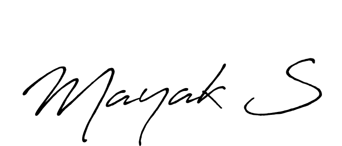How to make Mayak S signature? Antro_Vectra_Bolder is a professional autograph style. Create handwritten signature for Mayak S name. Mayak S signature style 7 images and pictures png