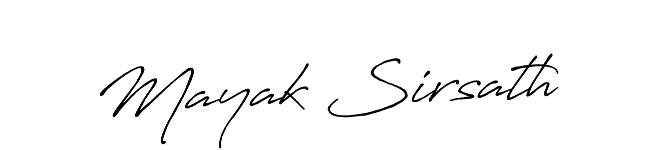 It looks lik you need a new signature style for name Mayak Sirsath. Design unique handwritten (Antro_Vectra_Bolder) signature with our free signature maker in just a few clicks. Mayak Sirsath signature style 7 images and pictures png