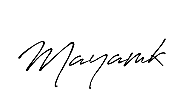 Make a beautiful signature design for name Mayamk. With this signature (Antro_Vectra_Bolder) style, you can create a handwritten signature for free. Mayamk signature style 7 images and pictures png