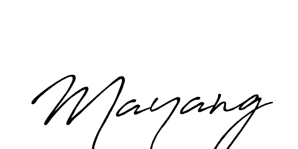 Use a signature maker to create a handwritten signature online. With this signature software, you can design (Antro_Vectra_Bolder) your own signature for name Mayang. Mayang signature style 7 images and pictures png