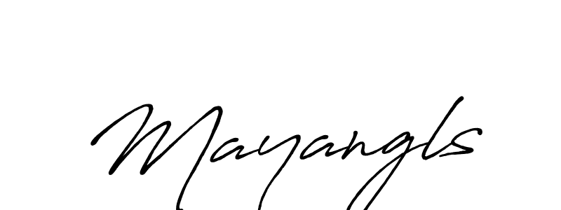 Similarly Antro_Vectra_Bolder is the best handwritten signature design. Signature creator online .You can use it as an online autograph creator for name Mayangls. Mayangls signature style 7 images and pictures png
