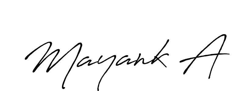 It looks lik you need a new signature style for name Mayank A. Design unique handwritten (Antro_Vectra_Bolder) signature with our free signature maker in just a few clicks. Mayank A signature style 7 images and pictures png