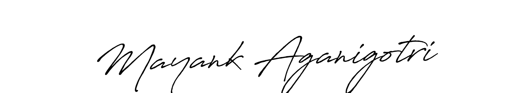 How to make Mayank Aganigotri name signature. Use Antro_Vectra_Bolder style for creating short signs online. This is the latest handwritten sign. Mayank Aganigotri signature style 7 images and pictures png