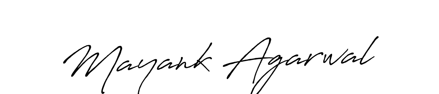 Create a beautiful signature design for name Mayank Agarwal. With this signature (Antro_Vectra_Bolder) fonts, you can make a handwritten signature for free. Mayank Agarwal signature style 7 images and pictures png