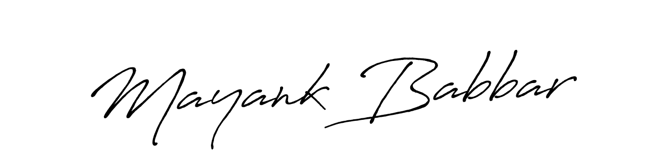 Use a signature maker to create a handwritten signature online. With this signature software, you can design (Antro_Vectra_Bolder) your own signature for name Mayank Babbar. Mayank Babbar signature style 7 images and pictures png