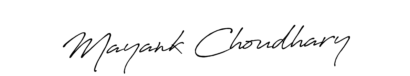 How to make Mayank Choudhary name signature. Use Antro_Vectra_Bolder style for creating short signs online. This is the latest handwritten sign. Mayank Choudhary signature style 7 images and pictures png