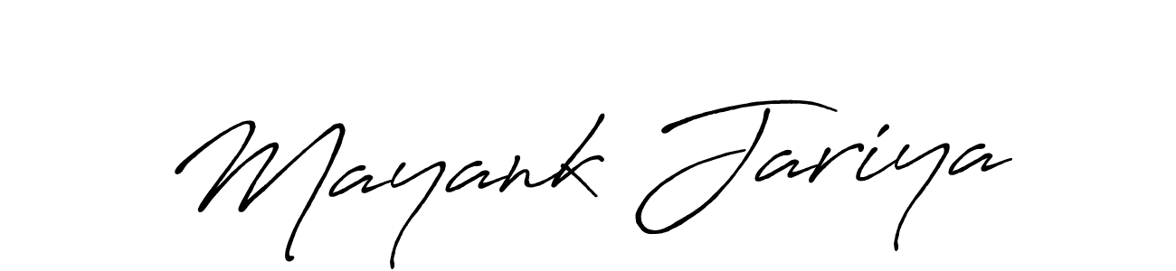 It looks lik you need a new signature style for name Mayank Jariya. Design unique handwritten (Antro_Vectra_Bolder) signature with our free signature maker in just a few clicks. Mayank Jariya signature style 7 images and pictures png