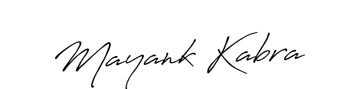 Use a signature maker to create a handwritten signature online. With this signature software, you can design (Antro_Vectra_Bolder) your own signature for name Mayank Kabra. Mayank Kabra signature style 7 images and pictures png
