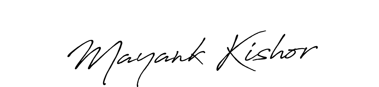 Make a beautiful signature design for name Mayank Kishor. With this signature (Antro_Vectra_Bolder) style, you can create a handwritten signature for free. Mayank Kishor signature style 7 images and pictures png