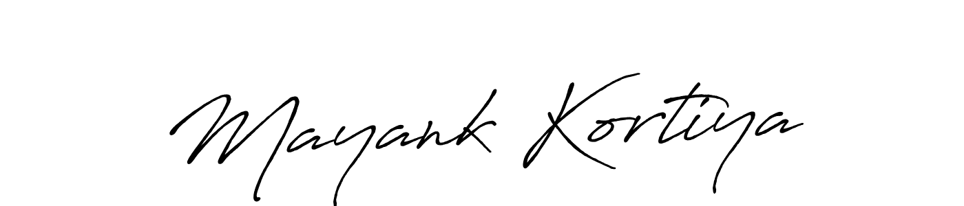 The best way (Antro_Vectra_Bolder) to make a short signature is to pick only two or three words in your name. The name Mayank Kortiya include a total of six letters. For converting this name. Mayank Kortiya signature style 7 images and pictures png