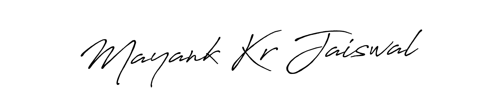 Design your own signature with our free online signature maker. With this signature software, you can create a handwritten (Antro_Vectra_Bolder) signature for name Mayank Kr Jaiswal. Mayank Kr Jaiswal signature style 7 images and pictures png