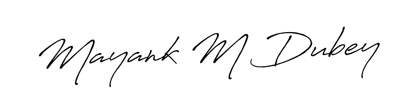 This is the best signature style for the Mayank M Dubey name. Also you like these signature font (Antro_Vectra_Bolder). Mix name signature. Mayank M Dubey signature style 7 images and pictures png