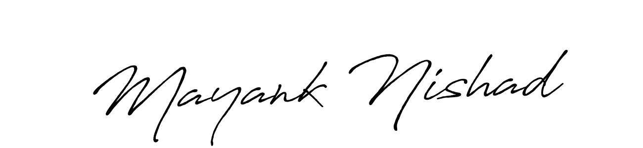 You should practise on your own different ways (Antro_Vectra_Bolder) to write your name (Mayank Nishad) in signature. don't let someone else do it for you. Mayank Nishad signature style 7 images and pictures png