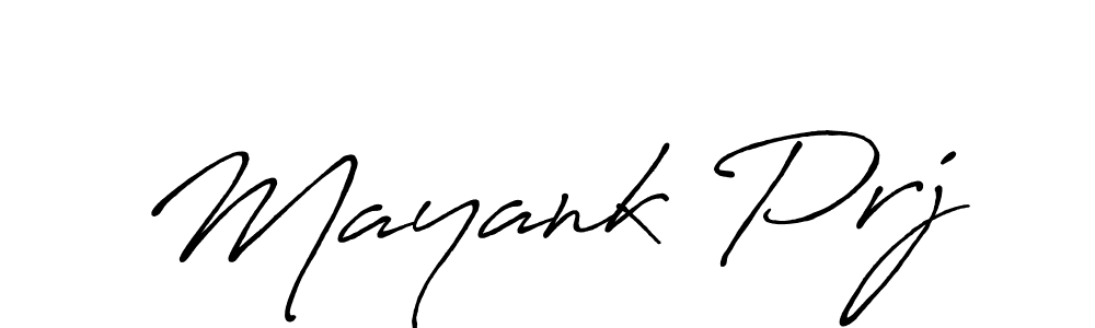 Mayank Prj stylish signature style. Best Handwritten Sign (Antro_Vectra_Bolder) for my name. Handwritten Signature Collection Ideas for my name Mayank Prj. Mayank Prj signature style 7 images and pictures png