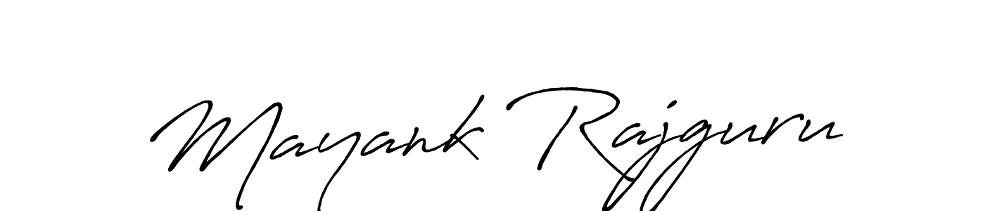 Design your own signature with our free online signature maker. With this signature software, you can create a handwritten (Antro_Vectra_Bolder) signature for name Mayank Rajguru. Mayank Rajguru signature style 7 images and pictures png