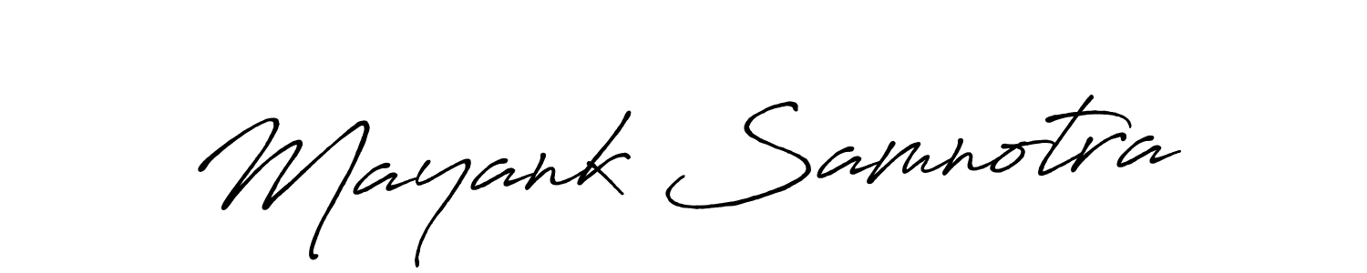 Use a signature maker to create a handwritten signature online. With this signature software, you can design (Antro_Vectra_Bolder) your own signature for name Mayank Samnotra. Mayank Samnotra signature style 7 images and pictures png