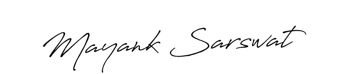 Mayank Sarswat stylish signature style. Best Handwritten Sign (Antro_Vectra_Bolder) for my name. Handwritten Signature Collection Ideas for my name Mayank Sarswat. Mayank Sarswat signature style 7 images and pictures png