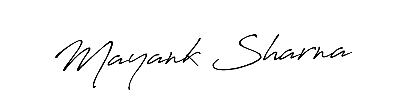 How to make Mayank Sharna name signature. Use Antro_Vectra_Bolder style for creating short signs online. This is the latest handwritten sign. Mayank Sharna signature style 7 images and pictures png