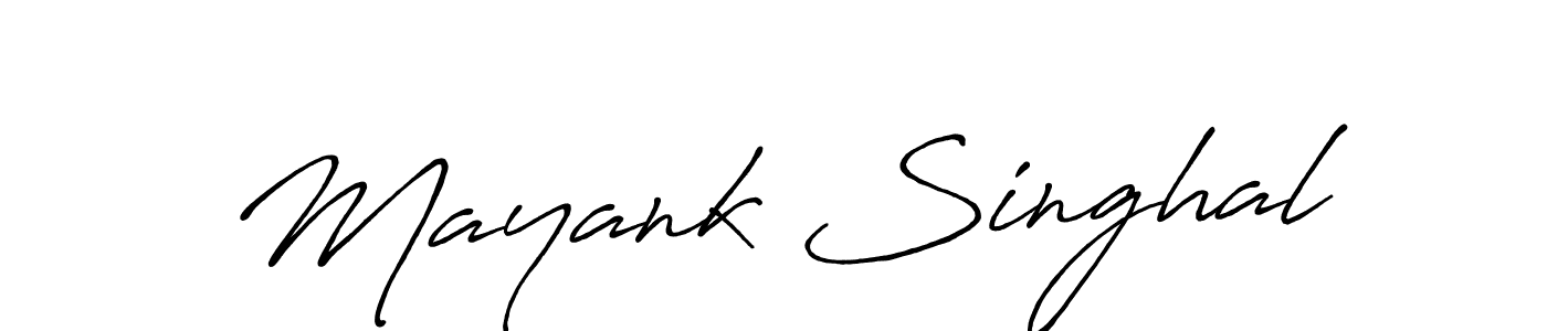 Mayank Singhal stylish signature style. Best Handwritten Sign (Antro_Vectra_Bolder) for my name. Handwritten Signature Collection Ideas for my name Mayank Singhal. Mayank Singhal signature style 7 images and pictures png