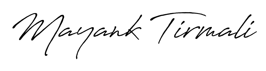 A modern signature idea for name Mayank Tirmali using Antro_Vectra_Bolder font. Clean strokes and elegant curves make it stand out instantly. Mayank Tirmali signature style 7 images and pictures png