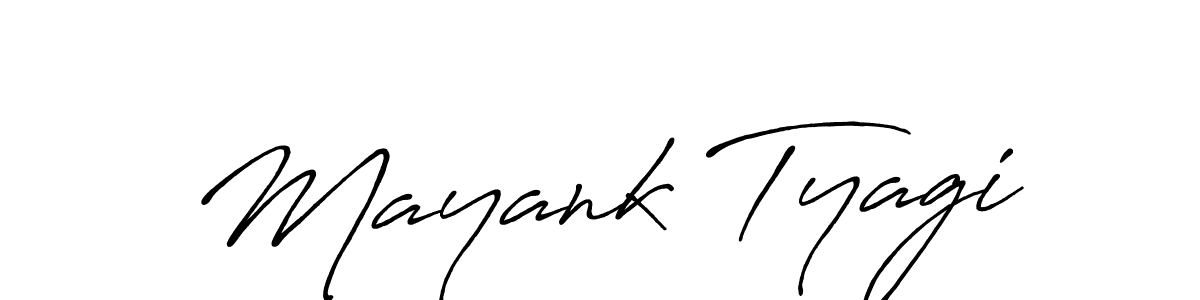 The best way (Antro_Vectra_Bolder) to make a short signature is to pick only two or three words in your name. The name Mayank Tyagi include a total of six letters. For converting this name. Mayank Tyagi signature style 7 images and pictures png
