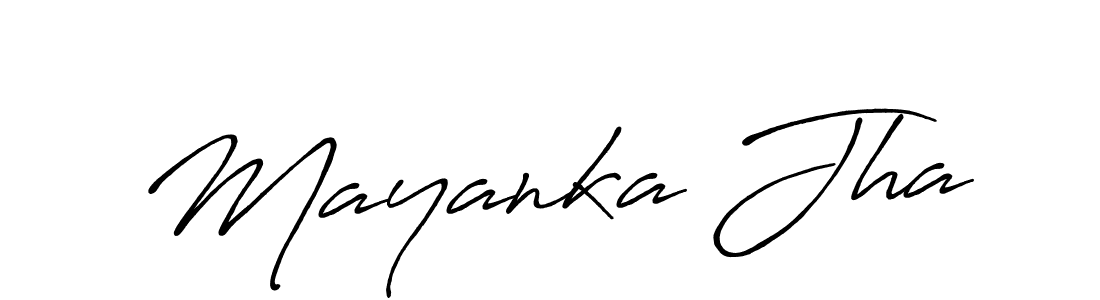 Also we have Mayanka Jha name is the best signature style. Create professional handwritten signature collection using Antro_Vectra_Bolder autograph style. Mayanka Jha signature style 7 images and pictures png