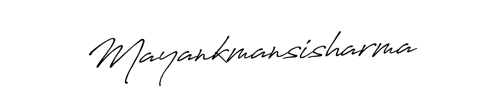 Make a beautiful signature design for name Mayankmansisharma. With this signature (Antro_Vectra_Bolder) style, you can create a handwritten signature for free. Mayankmansisharma signature style 7 images and pictures png