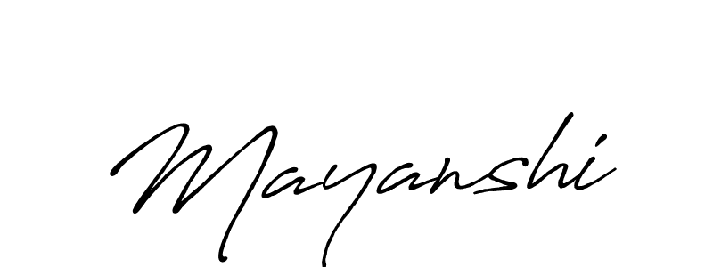 How to make Mayanshi signature? Antro_Vectra_Bolder is a professional autograph style. Create handwritten signature for Mayanshi name. Mayanshi signature style 7 images and pictures png