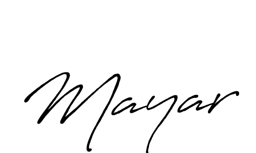 Create a beautiful signature design for name Mayar. With this signature (Antro_Vectra_Bolder) fonts, you can make a handwritten signature for free. Mayar signature style 7 images and pictures png