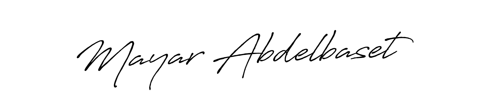 Antro_Vectra_Bolder is a professional signature style that is perfect for those who want to add a touch of class to their signature. It is also a great choice for those who want to make their signature more unique. Get Mayar Abdelbaset name to fancy signature for free. Mayar Abdelbaset signature style 7 images and pictures png