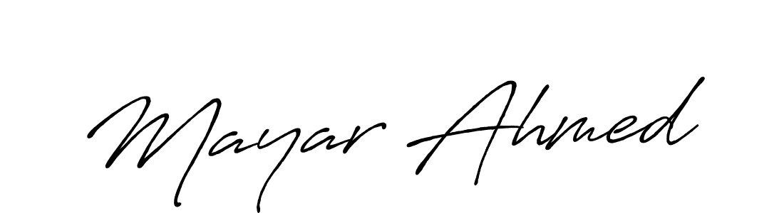 This is the best signature style for the Mayar Ahmed name. Also you like these signature font (Antro_Vectra_Bolder). Mix name signature. Mayar Ahmed signature style 7 images and pictures png