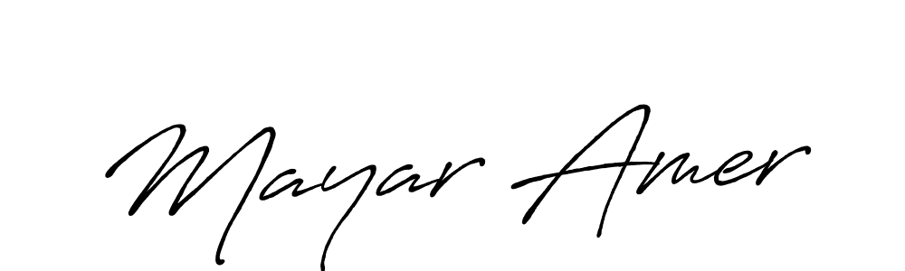 Make a beautiful signature design for name Mayar Amer. Use this online signature maker to create a handwritten signature for free. Mayar Amer signature style 7 images and pictures png