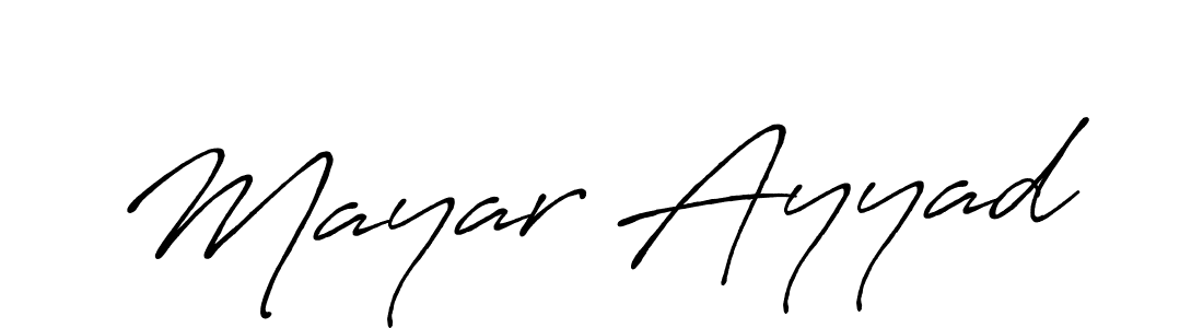 Mayar Ayyad stylish signature style. Best Handwritten Sign (Antro_Vectra_Bolder) for my name. Handwritten Signature Collection Ideas for my name Mayar Ayyad. Mayar Ayyad signature style 7 images and pictures png