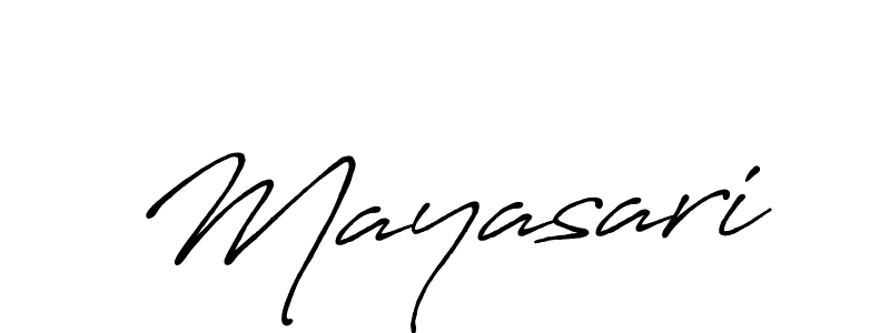 You should practise on your own different ways (Antro_Vectra_Bolder) to write your name (Mayasari) in signature. don't let someone else do it for you. Mayasari signature style 7 images and pictures png