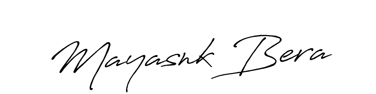 Use a signature maker to create a handwritten signature online. With this signature software, you can design (Antro_Vectra_Bolder) your own signature for name Mayasnk Bera. Mayasnk Bera signature style 7 images and pictures png