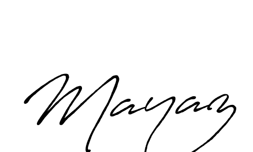 Make a beautiful signature design for name Mayaz. With this signature (Antro_Vectra_Bolder) style, you can create a handwritten signature for free. Mayaz signature style 7 images and pictures png