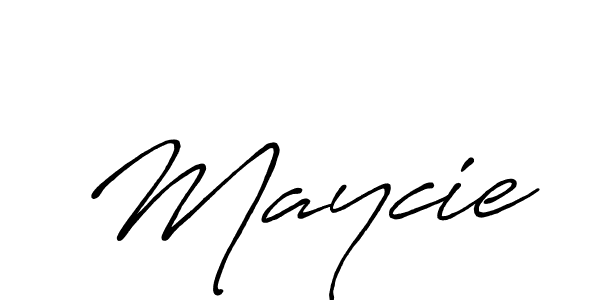 Design your own signature with our free online signature maker. With this signature software, you can create a handwritten (Antro_Vectra_Bolder) signature for name Maycie. Maycie signature style 7 images and pictures png