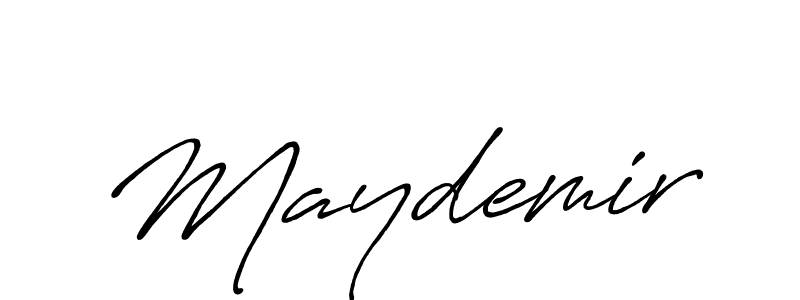 Create a beautiful signature design for name Maydemir. With this signature (Antro_Vectra_Bolder) fonts, you can make a handwritten signature for free. Maydemir signature style 7 images and pictures png