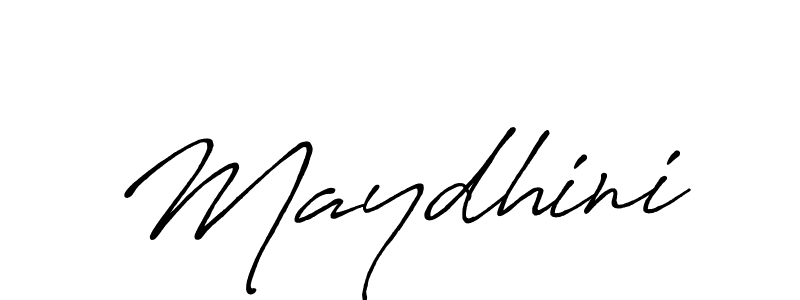 Maydhini stylish signature style. Best Handwritten Sign (Antro_Vectra_Bolder) for my name. Handwritten Signature Collection Ideas for my name Maydhini. Maydhini signature style 7 images and pictures png