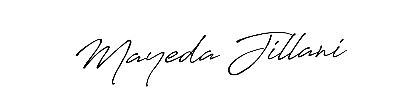Similarly Antro_Vectra_Bolder is the best handwritten signature design. Signature creator online .You can use it as an online autograph creator for name Mayeda Jillani. Mayeda Jillani signature style 7 images and pictures png