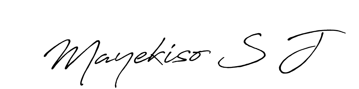 How to make Mayekiso S J signature? Antro_Vectra_Bolder is a professional autograph style. Create handwritten signature for Mayekiso S J name. Mayekiso S J signature style 7 images and pictures png