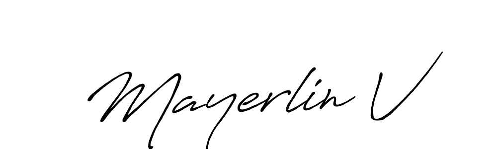 Here are the top 10 professional signature styles for the name Mayerlin V. These are the best autograph styles you can use for your name. Mayerlin V signature style 7 images and pictures png