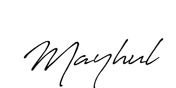 Similarly Antro_Vectra_Bolder is the best handwritten signature design. Signature creator online .You can use it as an online autograph creator for name Mayhul. Mayhul signature style 7 images and pictures png