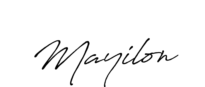 It looks lik you need a new signature style for name Mayilon. Design unique handwritten (Antro_Vectra_Bolder) signature with our free signature maker in just a few clicks. Mayilon signature style 7 images and pictures png
