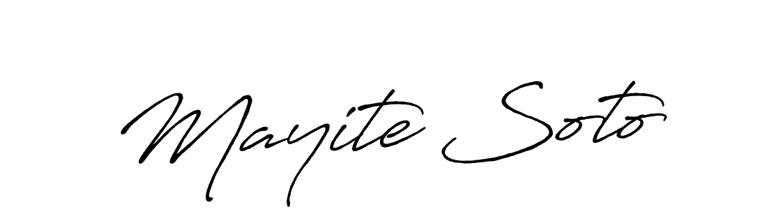 Make a beautiful signature design for name Mayite Soto. With this signature (Antro_Vectra_Bolder) style, you can create a handwritten signature for free. Mayite Soto signature style 7 images and pictures png