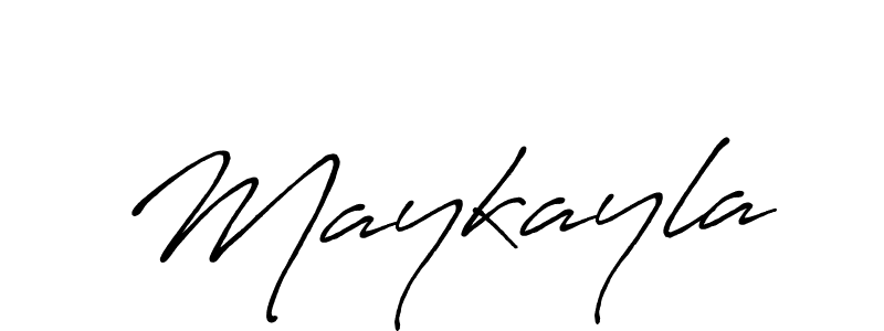 Also You can easily find your signature by using the search form. We will create Maykayla name handwritten signature images for you free of cost using Antro_Vectra_Bolder sign style. Maykayla signature style 7 images and pictures png