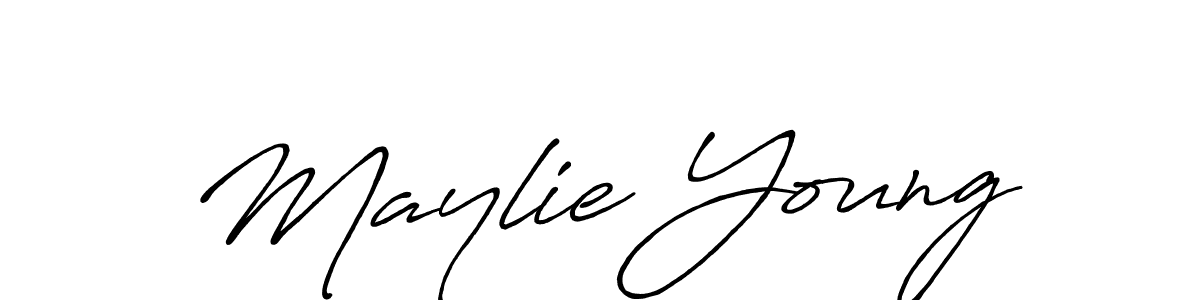 It looks lik you need a new signature style for name Maylie Young. Design unique handwritten (Antro_Vectra_Bolder) signature with our free signature maker in just a few clicks. Maylie Young signature style 7 images and pictures png