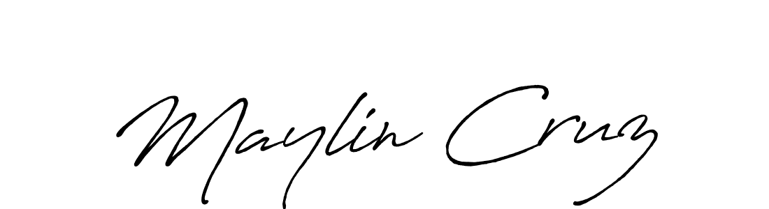 How to make Maylin Cruz signature? Antro_Vectra_Bolder is a professional autograph style. Create handwritten signature for Maylin Cruz name. Maylin Cruz signature style 7 images and pictures png