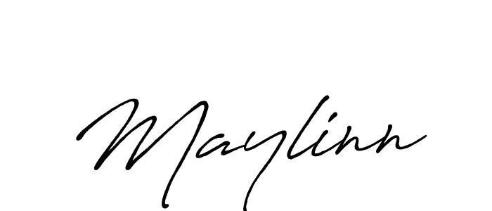 Use a signature maker to create a handwritten signature online. With this signature software, you can design (Antro_Vectra_Bolder) your own signature for name Maylinn. Maylinn signature style 7 images and pictures png