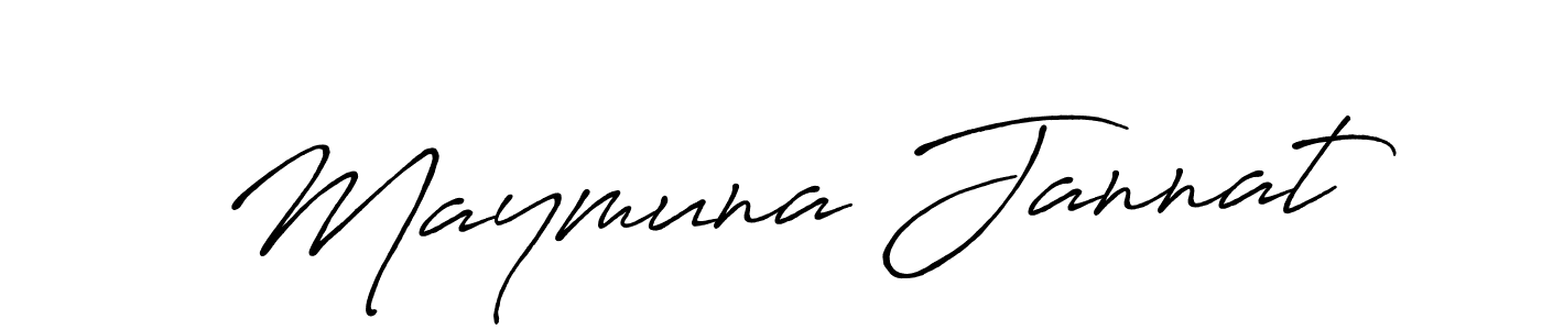 Use a signature maker to create a handwritten signature online. With this signature software, you can design (Antro_Vectra_Bolder) your own signature for name Maymuna Jannat. Maymuna Jannat signature style 7 images and pictures png